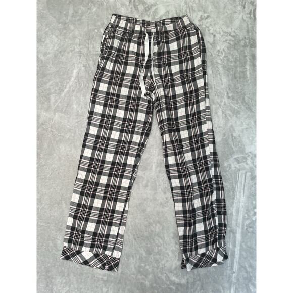 Victorias Secret Plaid 2 Piece Lightweight Pajama Set Black Pink Womens Small PJ - Picture 6 of 13